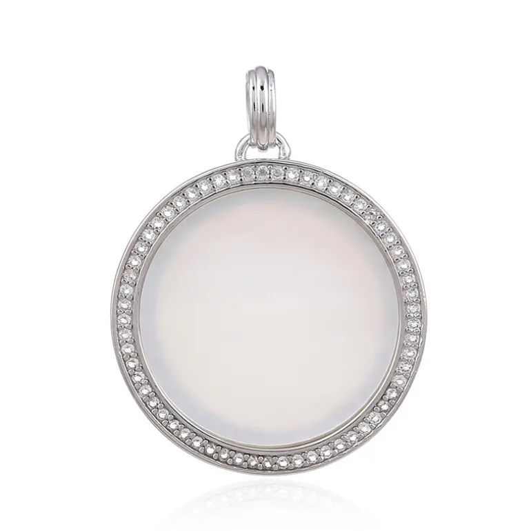 Perlmutt-Silberanhänger