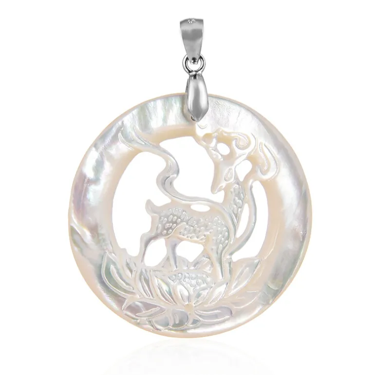 Perlmutt-Silberanhänger