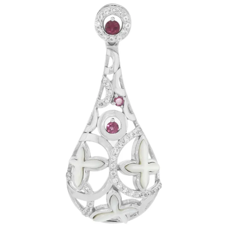 Perlmutt-Silberanhänger