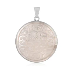 Perlmutt-Silberanhänger (Bali Barong)