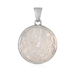 Perlmutt-Silberanhänger (Bali Barong)