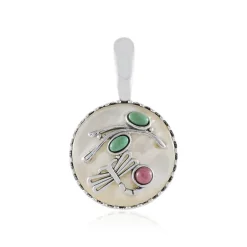 Perlmutt-Silberanhänger (Desert Chic)