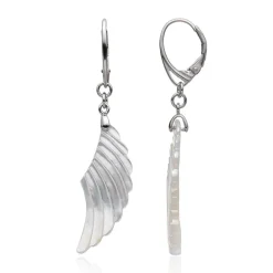 Perlmutt-Silberohrringe