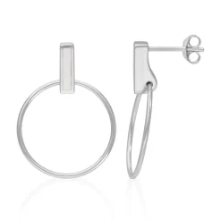 Perlmutt-Silberohrringe