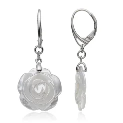 Perlmutt-Silberohrringe