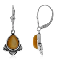 Perlmutt-Silberohrringe (Desert Chic)