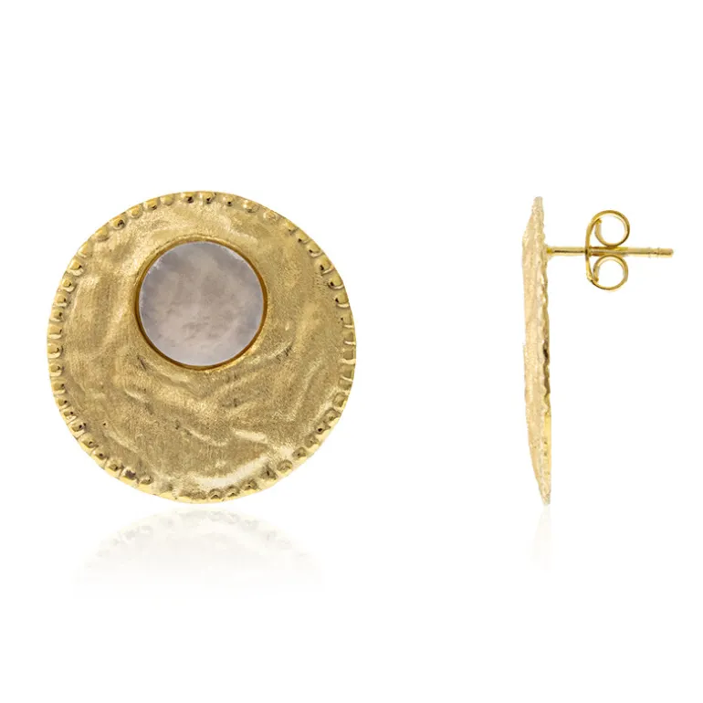 Perlmutt-Silberohrringe (Joias do Paraíso)