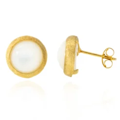 Perlmutt-Silberohrringe (Joias do Paraíso)