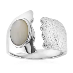 Perlmutt-Silberring (SAELOCANA)