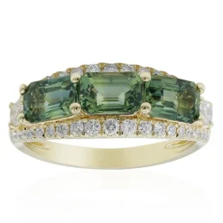 Petrolfarbener Saphir-Goldring (CIRARI)