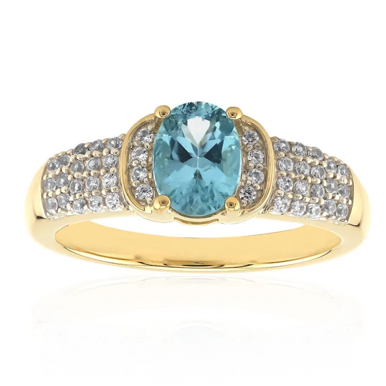 Petrolfarbener Turmalin-Goldring (Mark Kaufman)