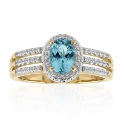 Petrolfarbener Turmalin-Goldring (Mark Kaufman)