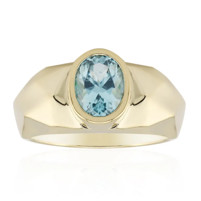 Petrolfarbener Turmalin-Goldring (Rifkind 1894 Collection)