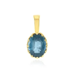 Petrol-Kyanit-Silberanhänger