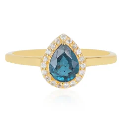 Petrol-Kyanit-Silberring