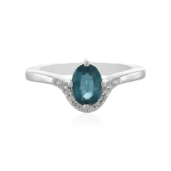 Petrol-Kyanit-Silberring