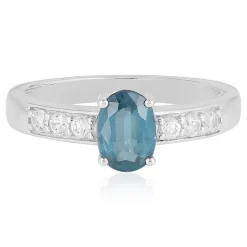 Petrol-Kyanit-Silberring