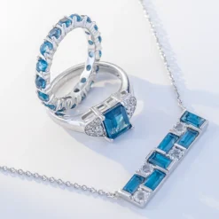 Petrol-Kyanit-Silberring