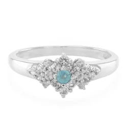 Pfauen-Kyanit-Silberring