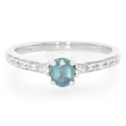 Pfauen-Kyanit-Silberring