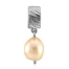 Pfirsichfarbene Süßwasserzuchtperlen-Silberanhänger (TPC)