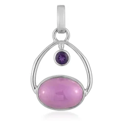 Phosphosiderit-Silberanhänger