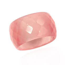 Pinkfarbener Achat-Ring
