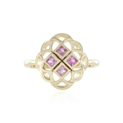 Pinkfarbener Ceylon-Saphir-Goldring