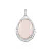 Pinkfarbener Chalzedon-Silberanhänger