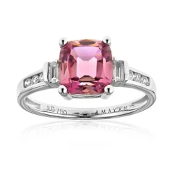 Pinkfarbener Diaspor-Goldring (AMAYANI)