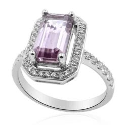 Pinkfarbener Diaspor-Goldring (AMAYANI)