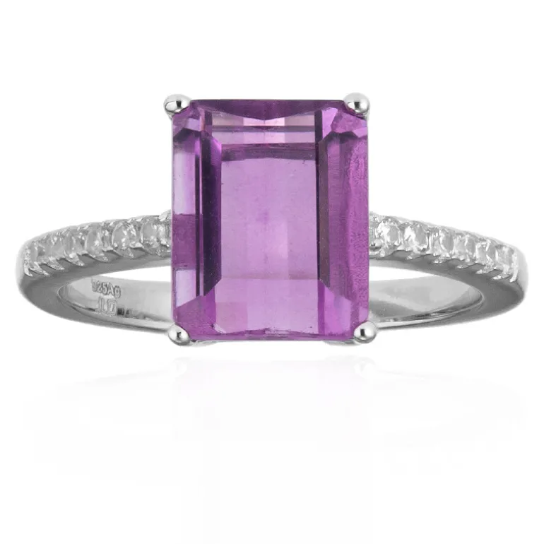 Pinkfarbener Fluorit-Silberring