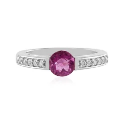 Pinkfarbener Fluorit-Silberring