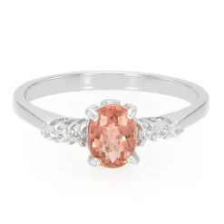 Pinkfarbener Kupfer-Turmalin-Silberring