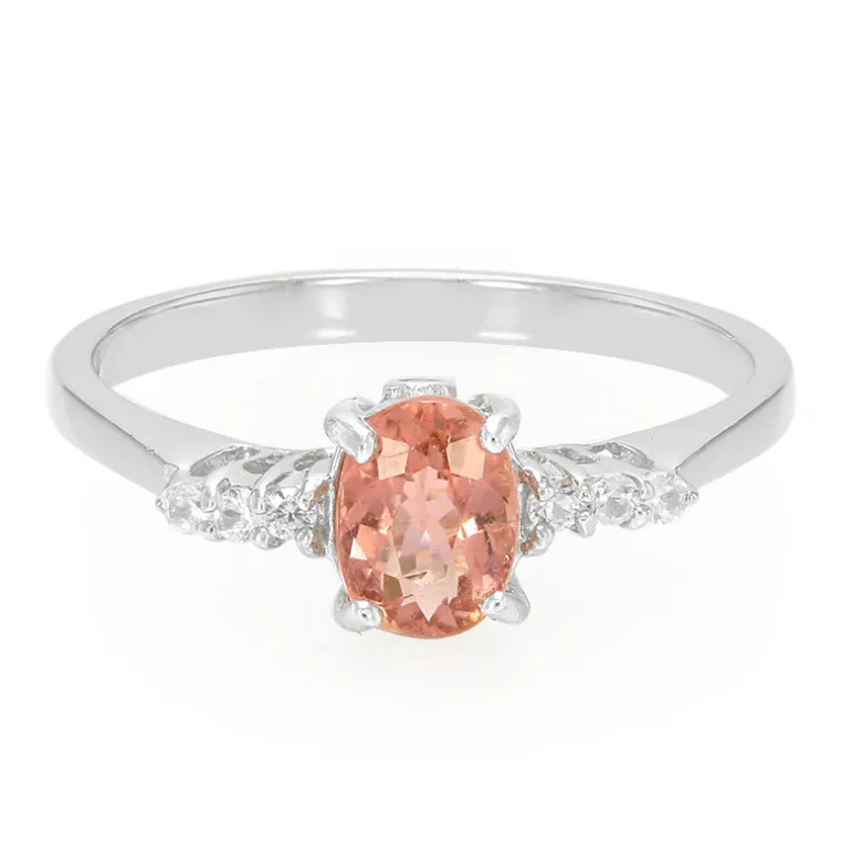 Pinkfarbener Kupfer-Turmalin-Silberring