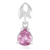 Pinkfarbener Kupfer-Turmalin-Silberanhänger