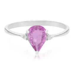 Pinkfarbener Kupfer-Turmalin-Silberring