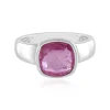 Pinkfarbener Madagaskar-Saphir-Silberring