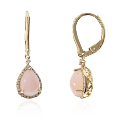 Pinkfarbener Opal-Goldohrringe (CIRARI)