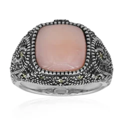 Pinkfarbener Opal-Silberring (Annette classic)