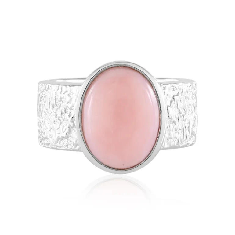 Pinkfarbener Opal-Silberring (de Melo)