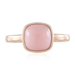 Pinkfarbener Opal-Silberring