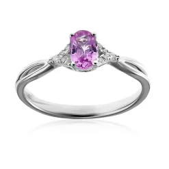 Pinkfarbener Saphir-Goldring (CIRARI)