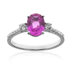 Pinkfarbener Saphir-Goldring (CIRARI)