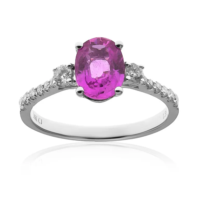 Pinkfarbener Saphir-Goldring (CIRARI)