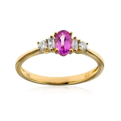 Pinkfarbener Saphir-Goldring (CIRARI)