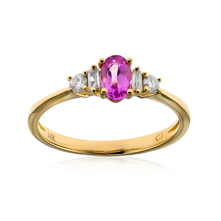 Pinkfarbener Saphir-Goldring (CIRARI)