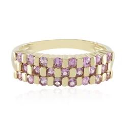 Pinkfarbener Saphir-Goldring (de Melo)