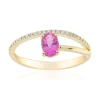 Pinkfarbener Saphir-Goldring (CIRARI)