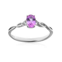 Pinkfarbener Saphir-Goldring (CIRARI)